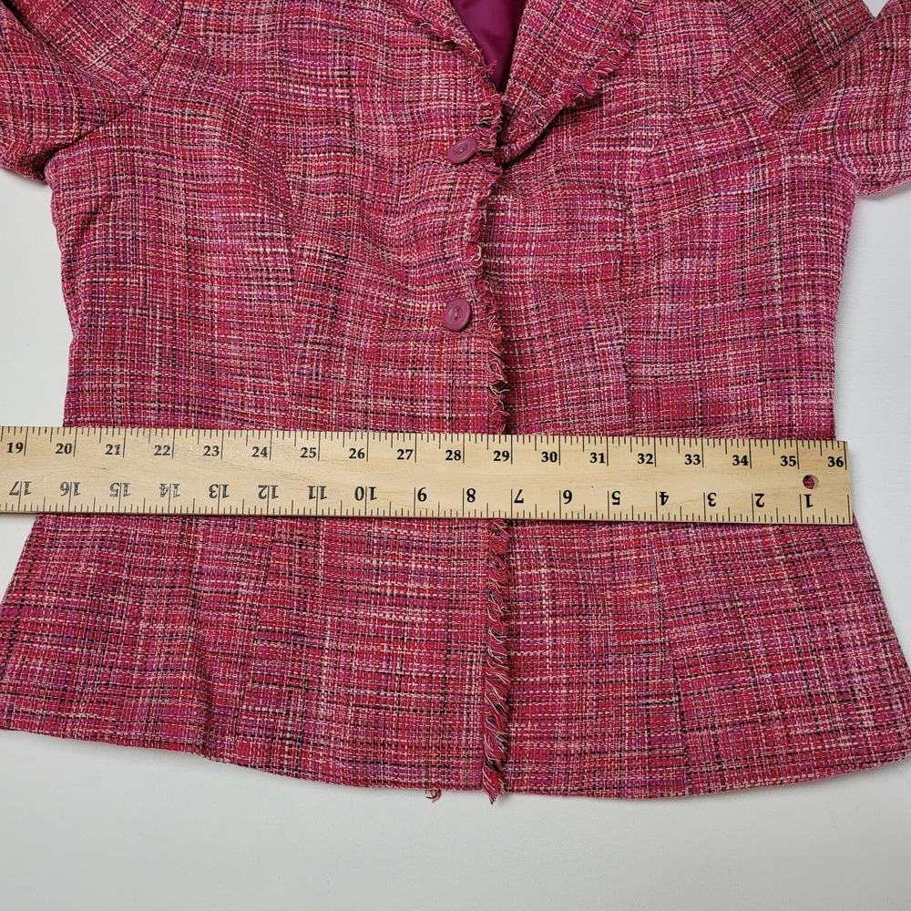 EUC Sigrid Olsen Silk Pink Tweed Blazer - Picture 12 of 15